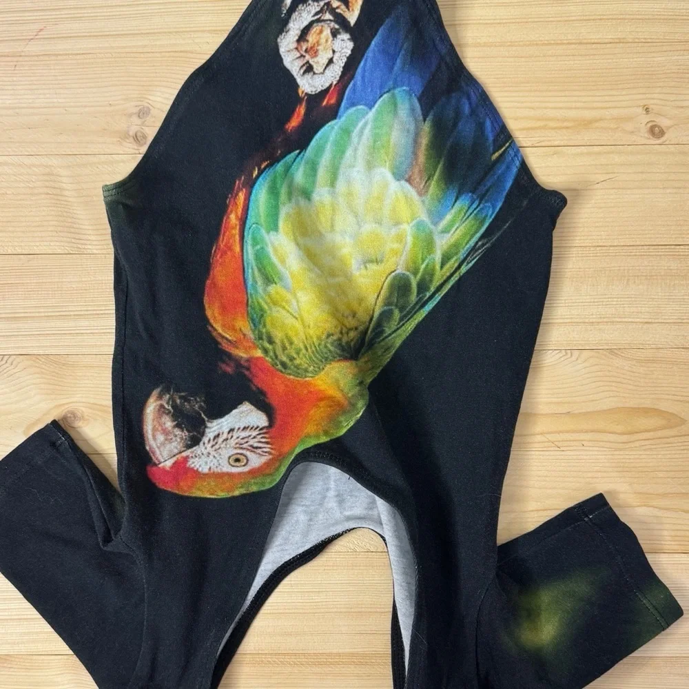PopUpShop Parrot Leo. Good Used Condition. Size 4/5 HTF Tropical Leotard